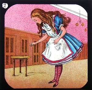 Alice in Wonderland - magic lantern slide